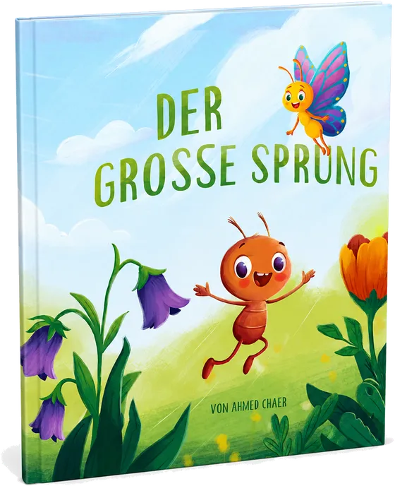 Das Bilderbuch „Der große Sprung“ von Ahmed Chaer als gebundene Ausgabe